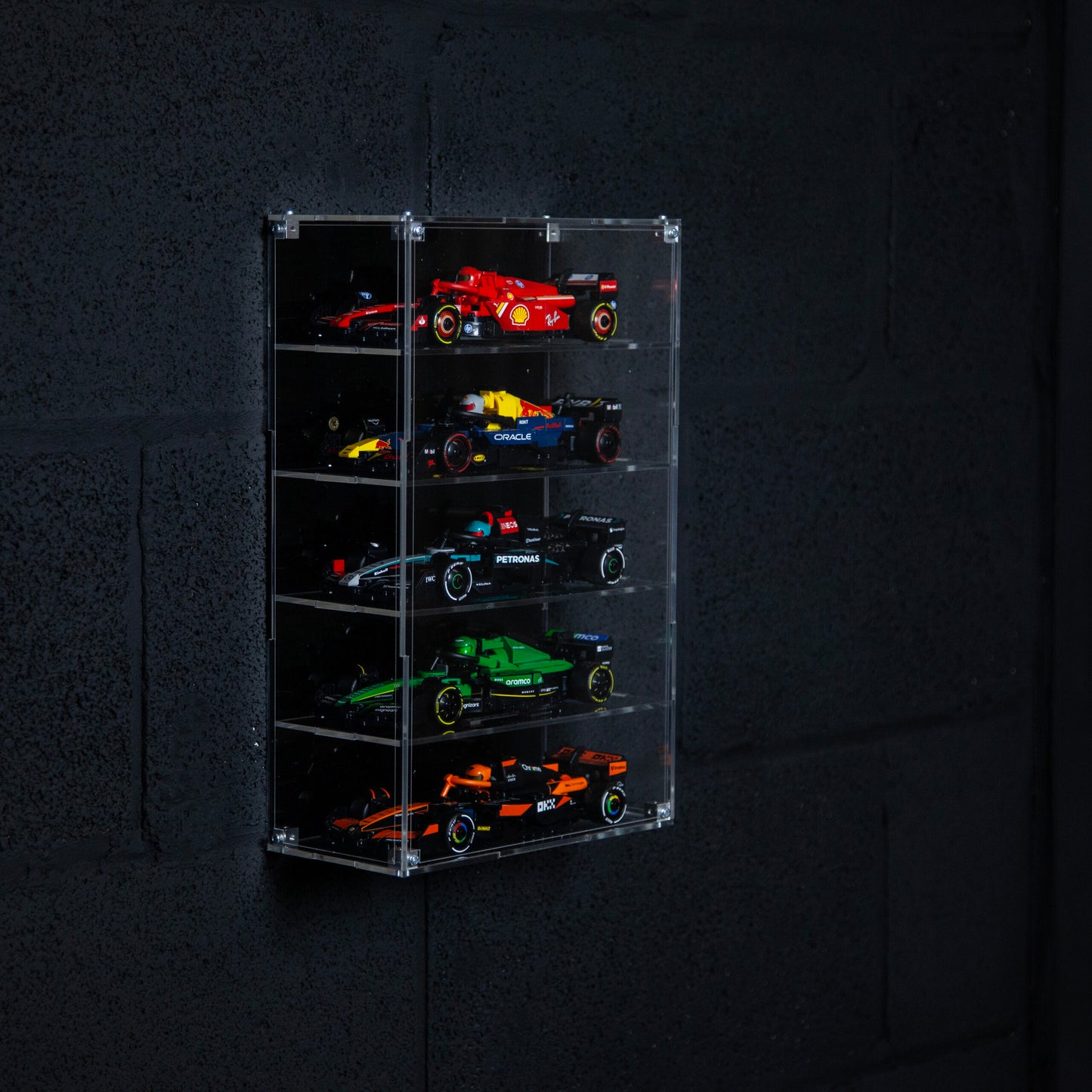 Premium Acrylic Display Case for LEGO F1 Speed Champions (5 cars)