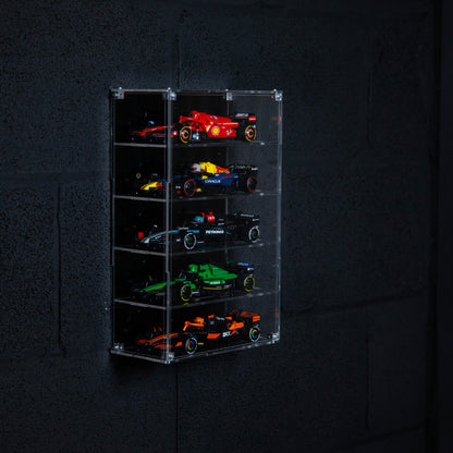 Premium Acrylic Display Case for LEGO F1 Speed Champions (5 cars)