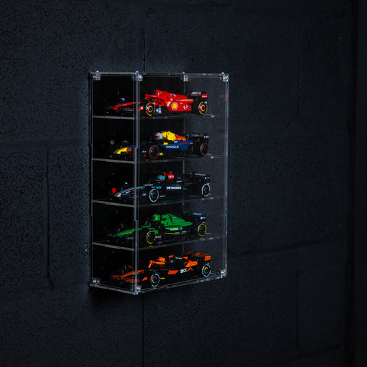 Premium Acrylic Display Case for LEGO F1 Speed Champions (5 cars)