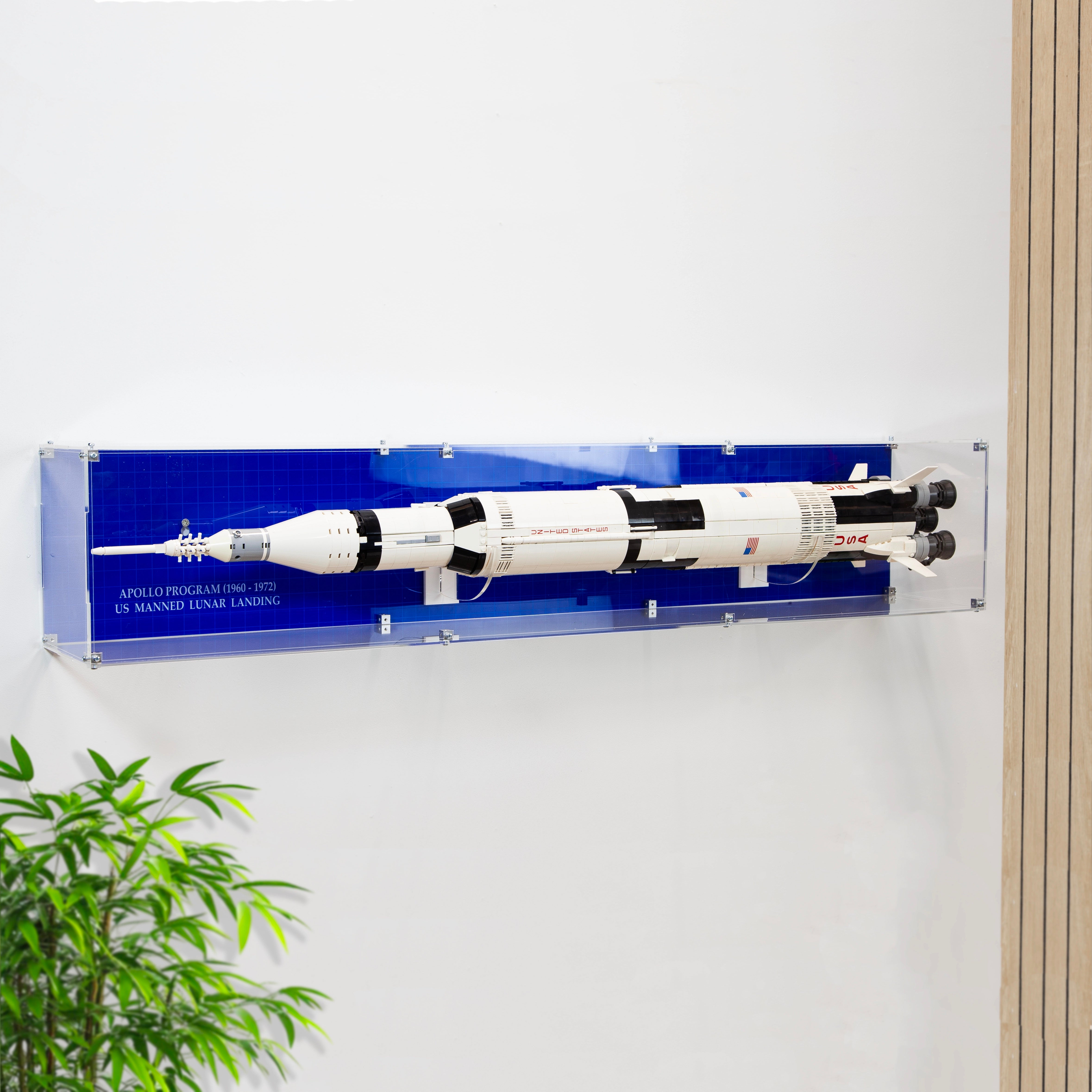 Premium Acrylic Wall Display Case for LEGO® NASA Apollo Saturn V
