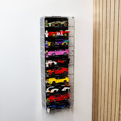 Wall Mounted Display Case for 10 LEGO Speed Champions