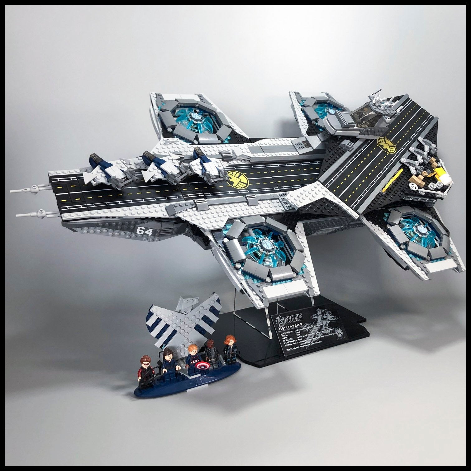 Acrylic Display Stand for the LEGO® Helicarrier 76042