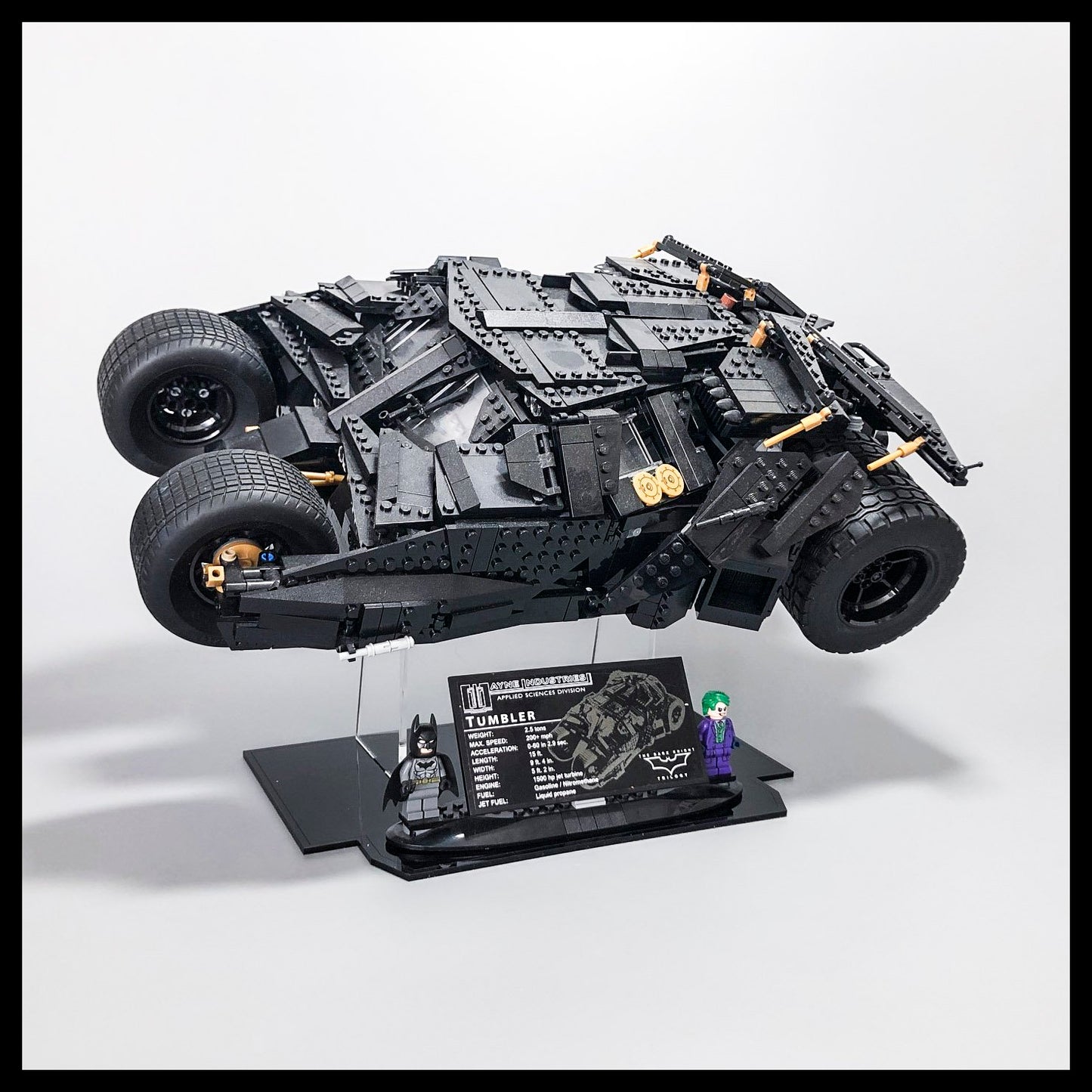 Acrylic Display Stand for LEGO Batman Tumbler 76023
