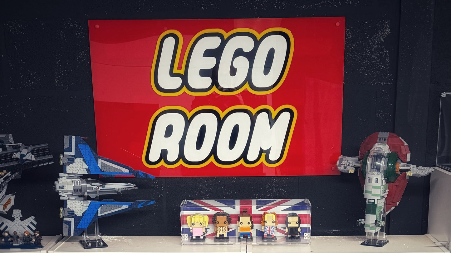 3D Stacked Acrylic LEGO Room sign