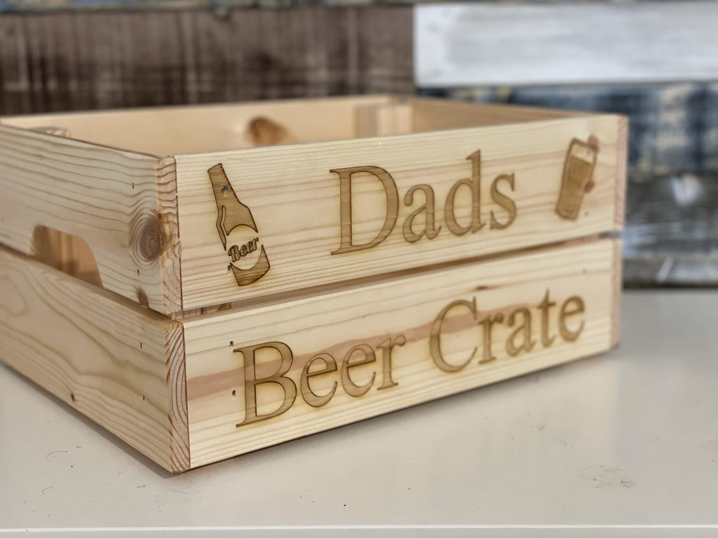 Fathers day personalised Beer Crate