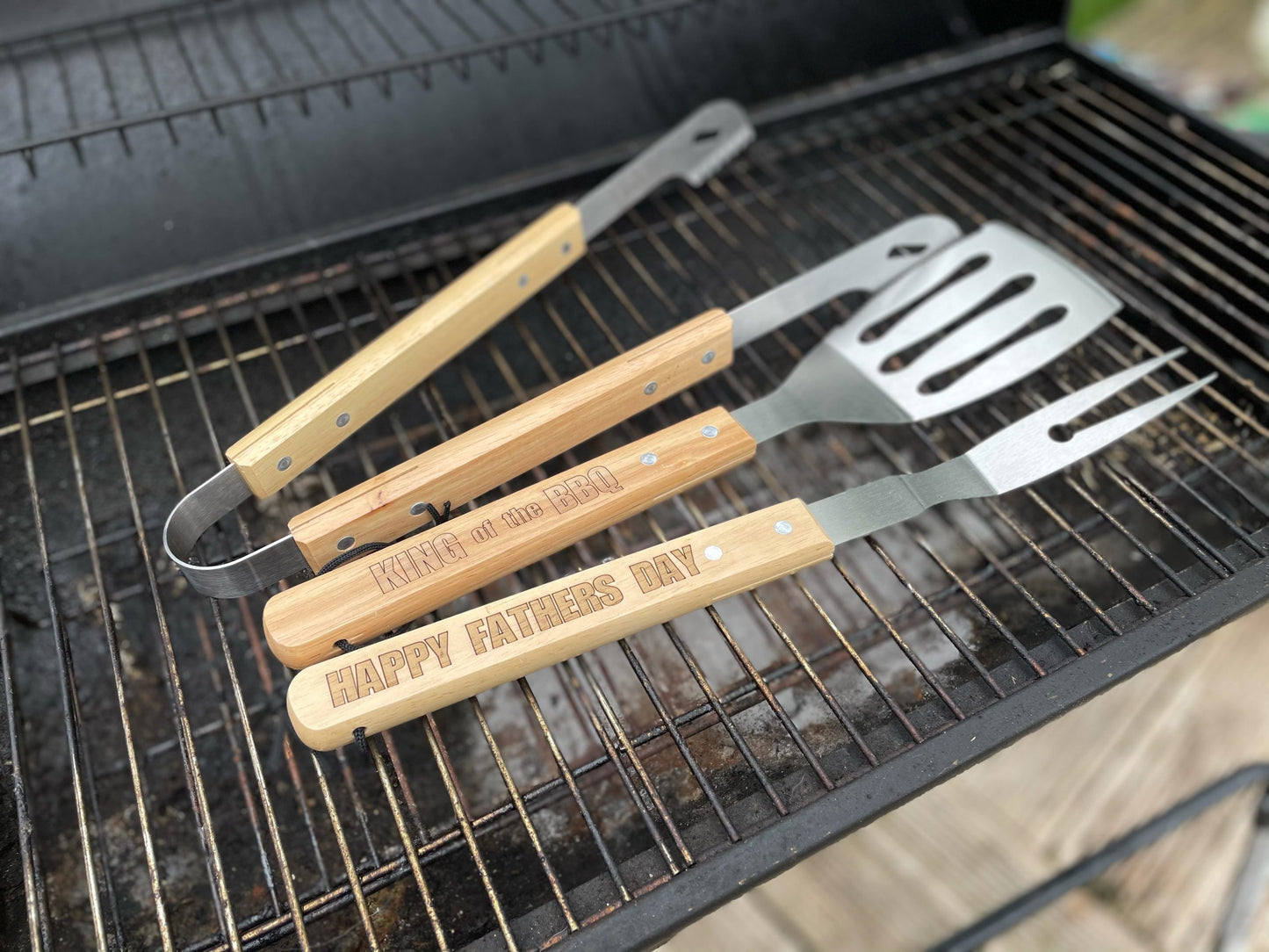 Fathers day personalised BBQ set