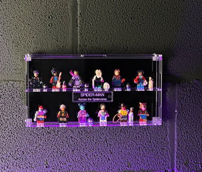 Wall mounted Acrylic Display Case for LEGO Minifigures Spiderman Series