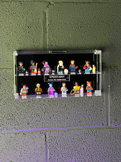 Wall mounted Acrylic Display Case for LEGO Minifigures Spiderman Series