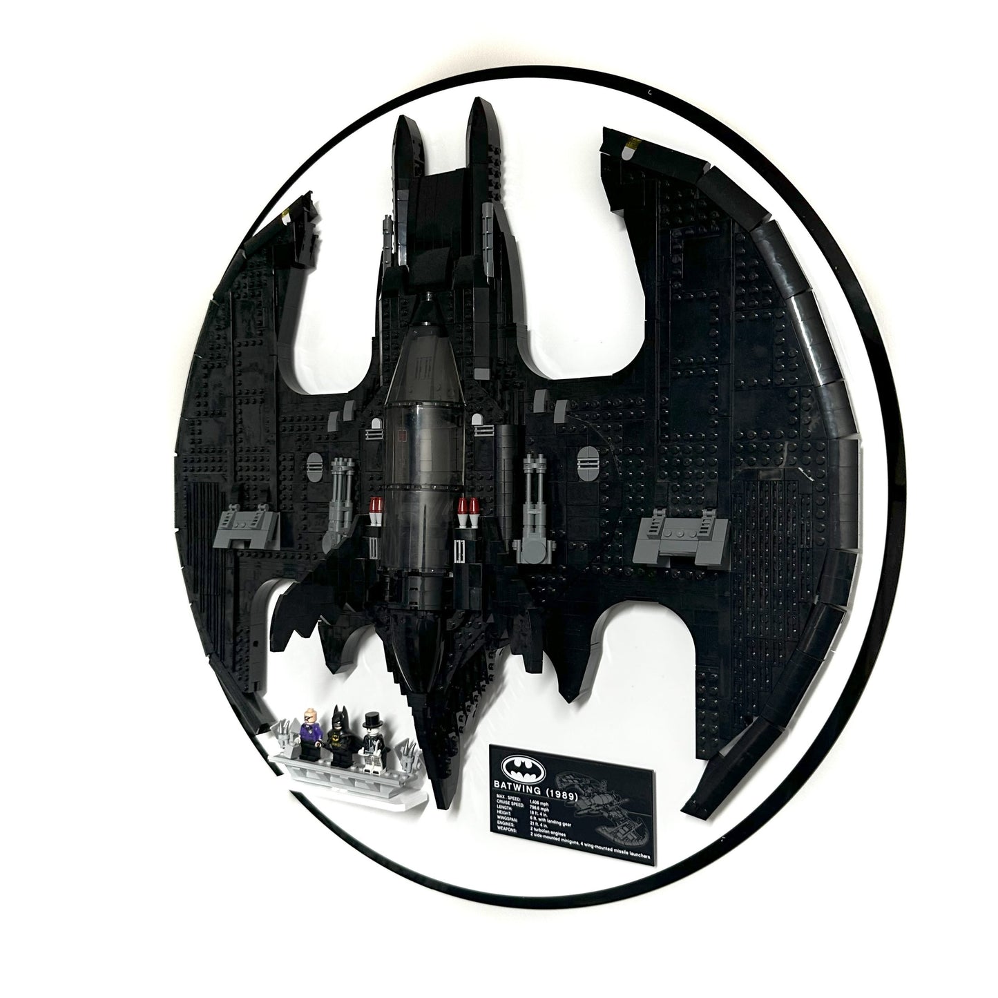 Acrylic Wall Display Stand For LEGO 1989 Batwing 76161