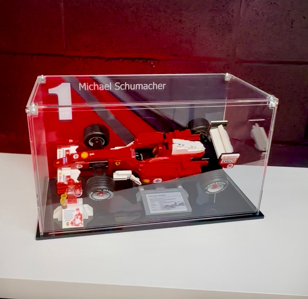 Premium Acrylic Display Case for the LEGO Ferrari F2004 & Michael Schumacher 11375 (Copy)
