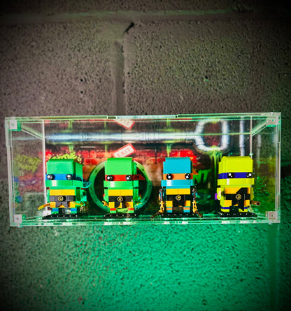 Acrylic Wall Display Case for LEGO BrickHeadz Teenage Mutant Ninja Turtles 40878