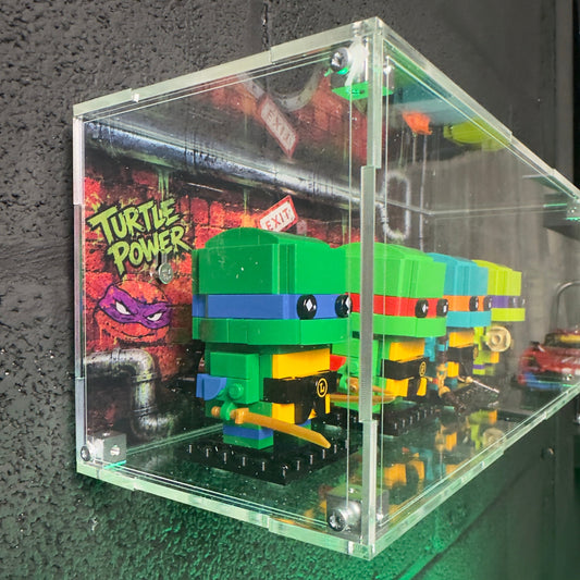 Acrylic Wall Display Case for LEGO BrickHeadz Teenage Mutant Ninja Turtles 40878