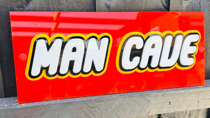 3D Stacked Acrylic Man Cave plaque