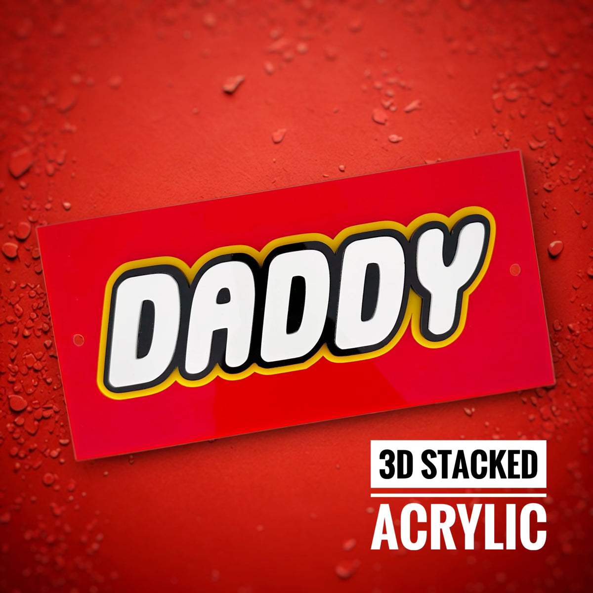Dad/Daddy 3D Stacked Acrylic Name Plaque
