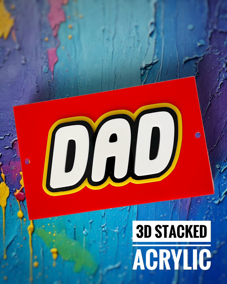Dad/Daddy 3D Stacked Acrylic Name Plaque