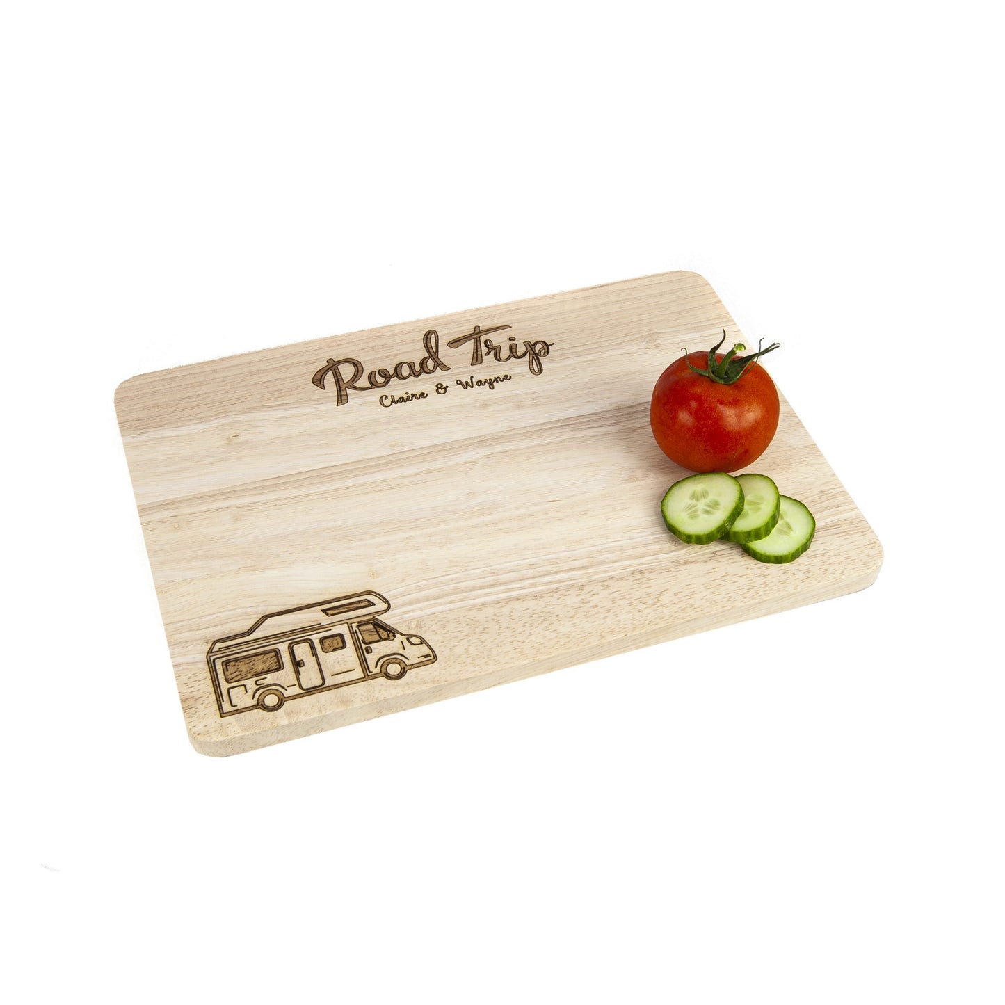 Road Trip Personalised wooden chopping board