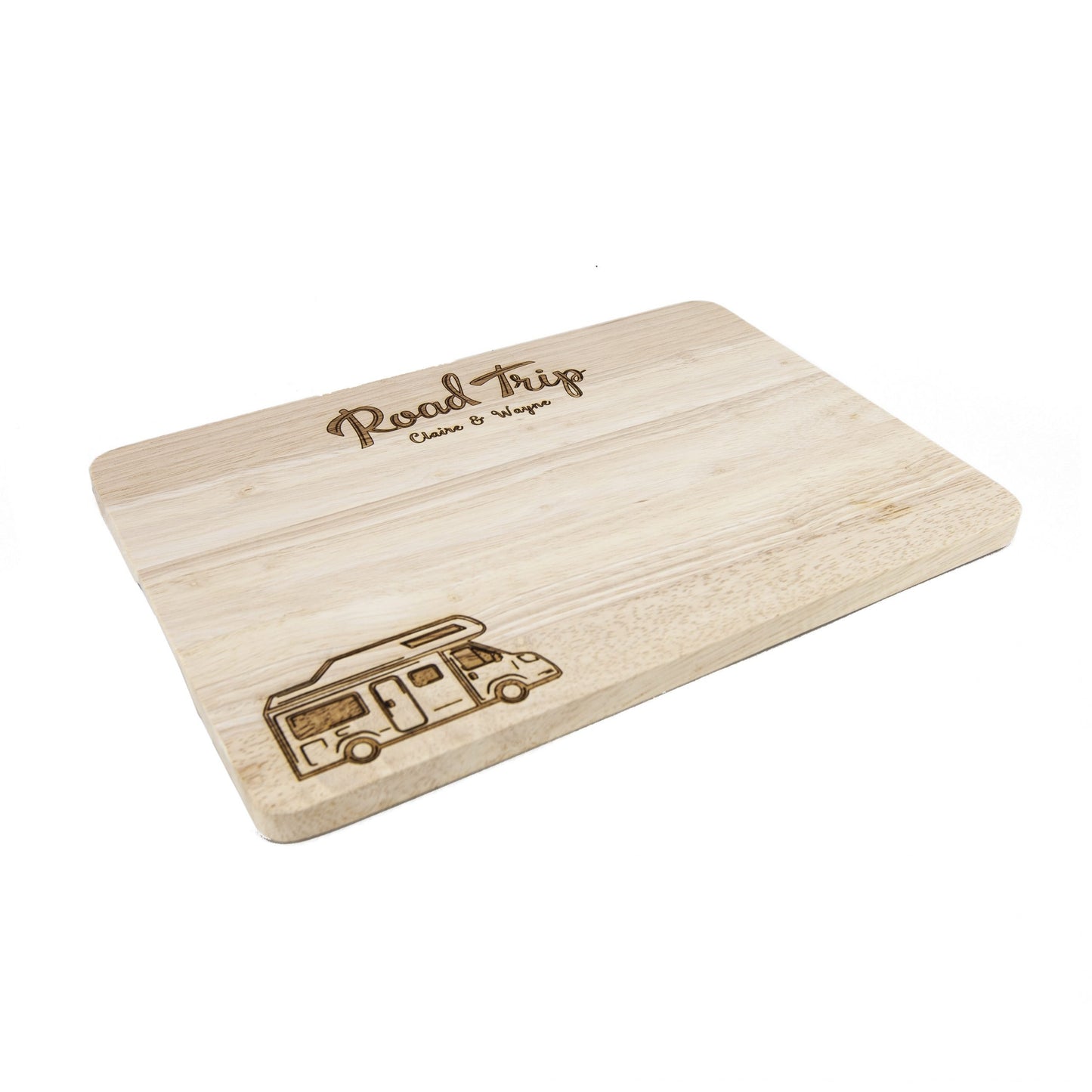 Road Trip Personalised wooden chopping board