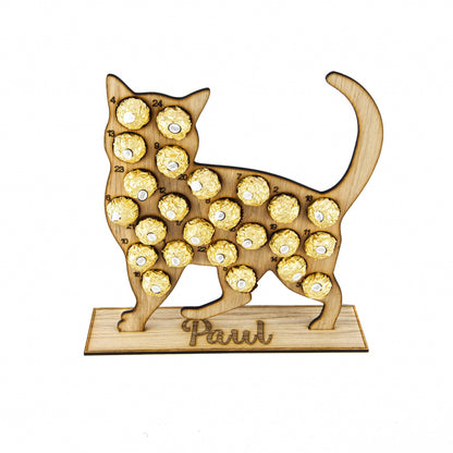 Personalised Christmas cat advent calendar