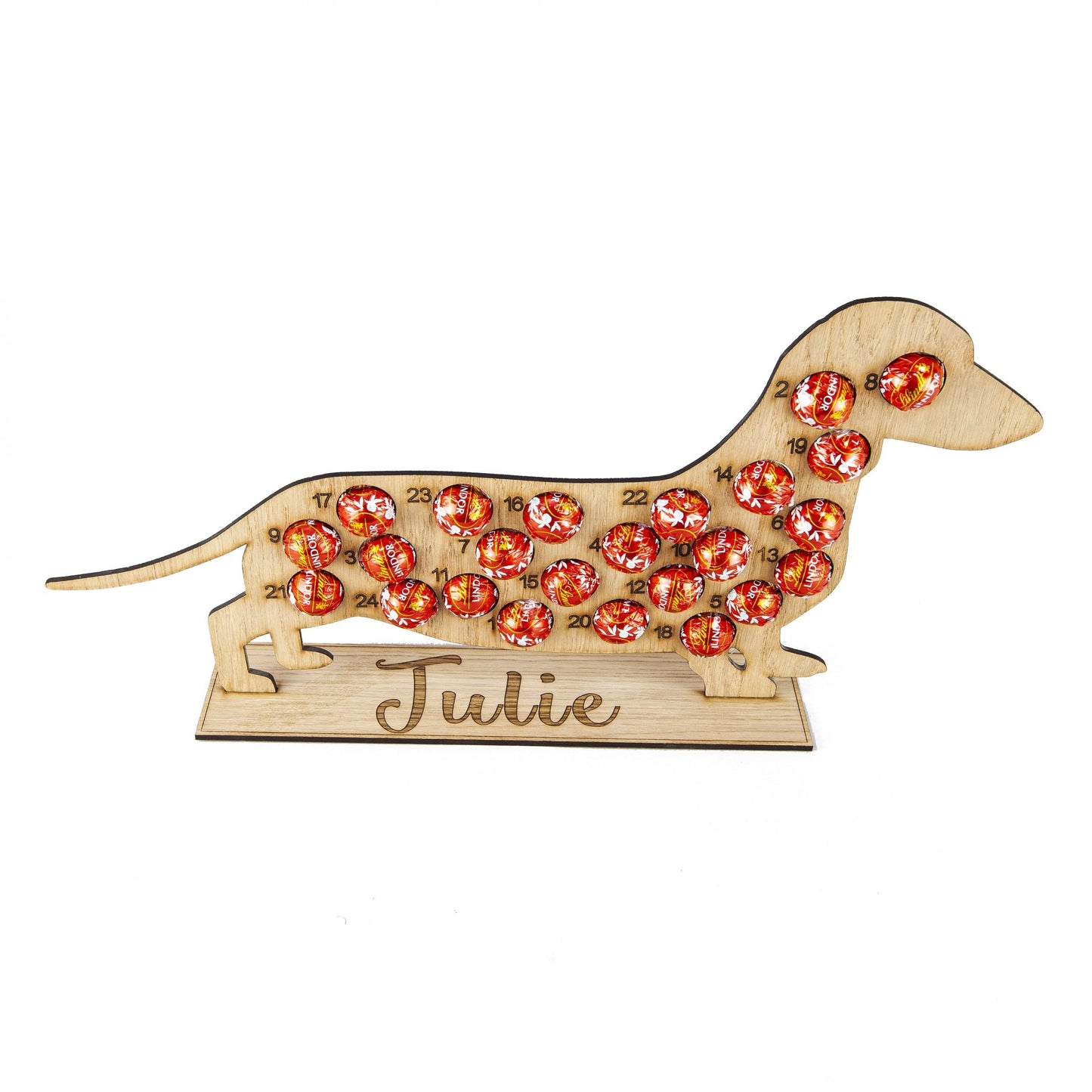 Personalised Christmas Sausage dog advent calendar