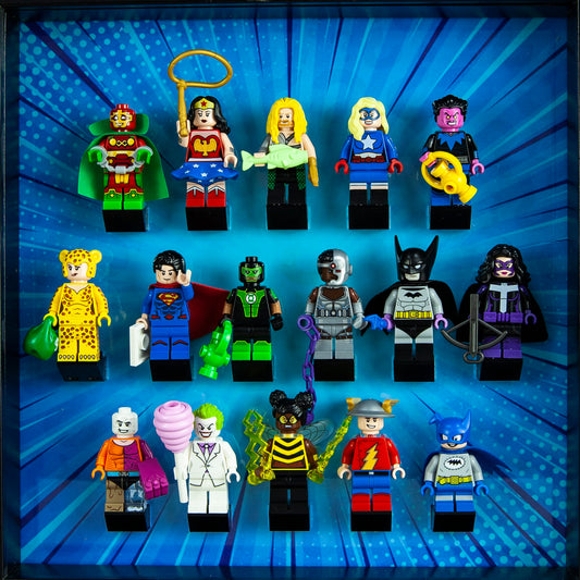 Blue DC minifigure series acrylic frame Insert