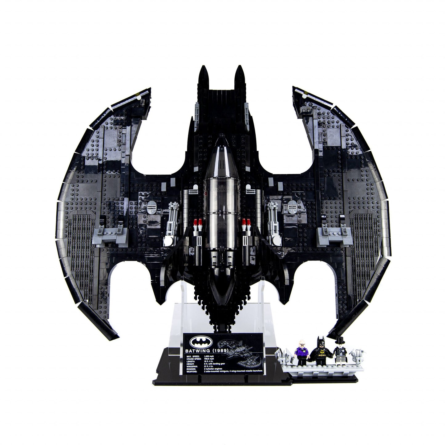 Acrylic Display Stand for LEGO 1989 Batwing 76161