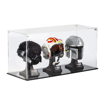 Acrylic Display Case For 3 LEGO® Helmets