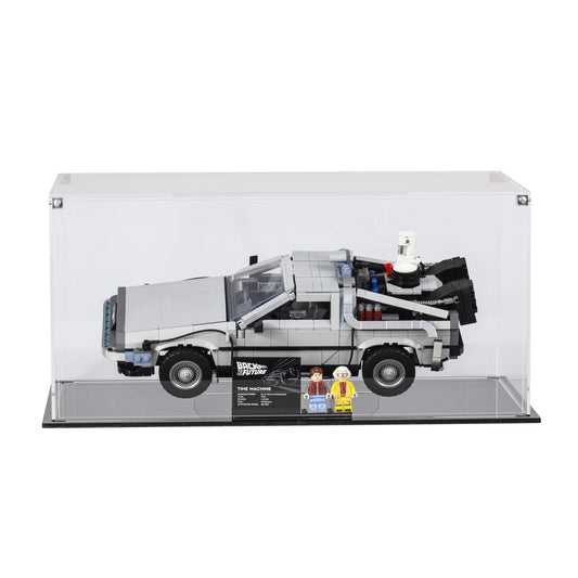 Acrylic Display Case with Stand for LEGO Back to the Future Time Machine 10300
