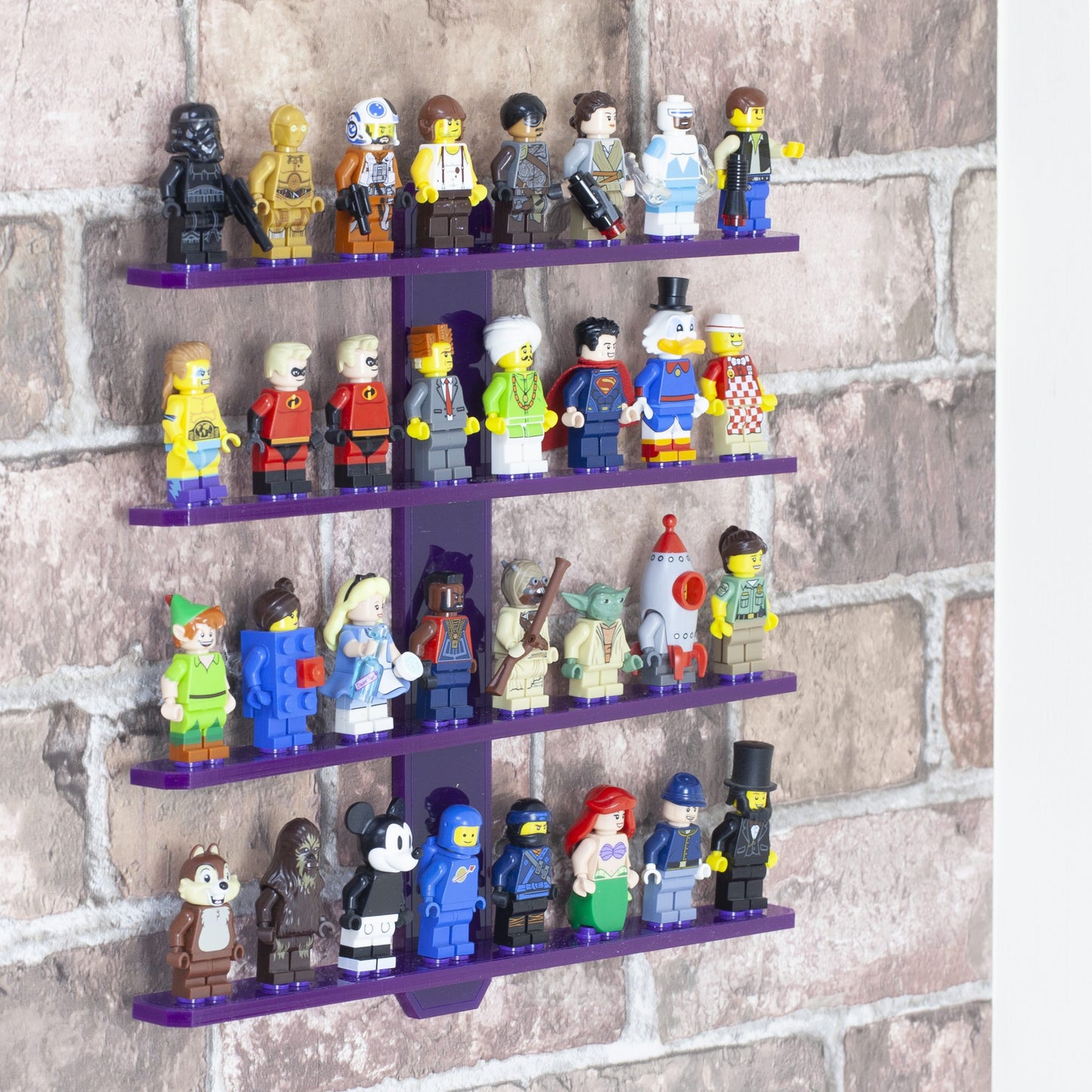 Limited Edition Coloured Wall mounted minifigure stand