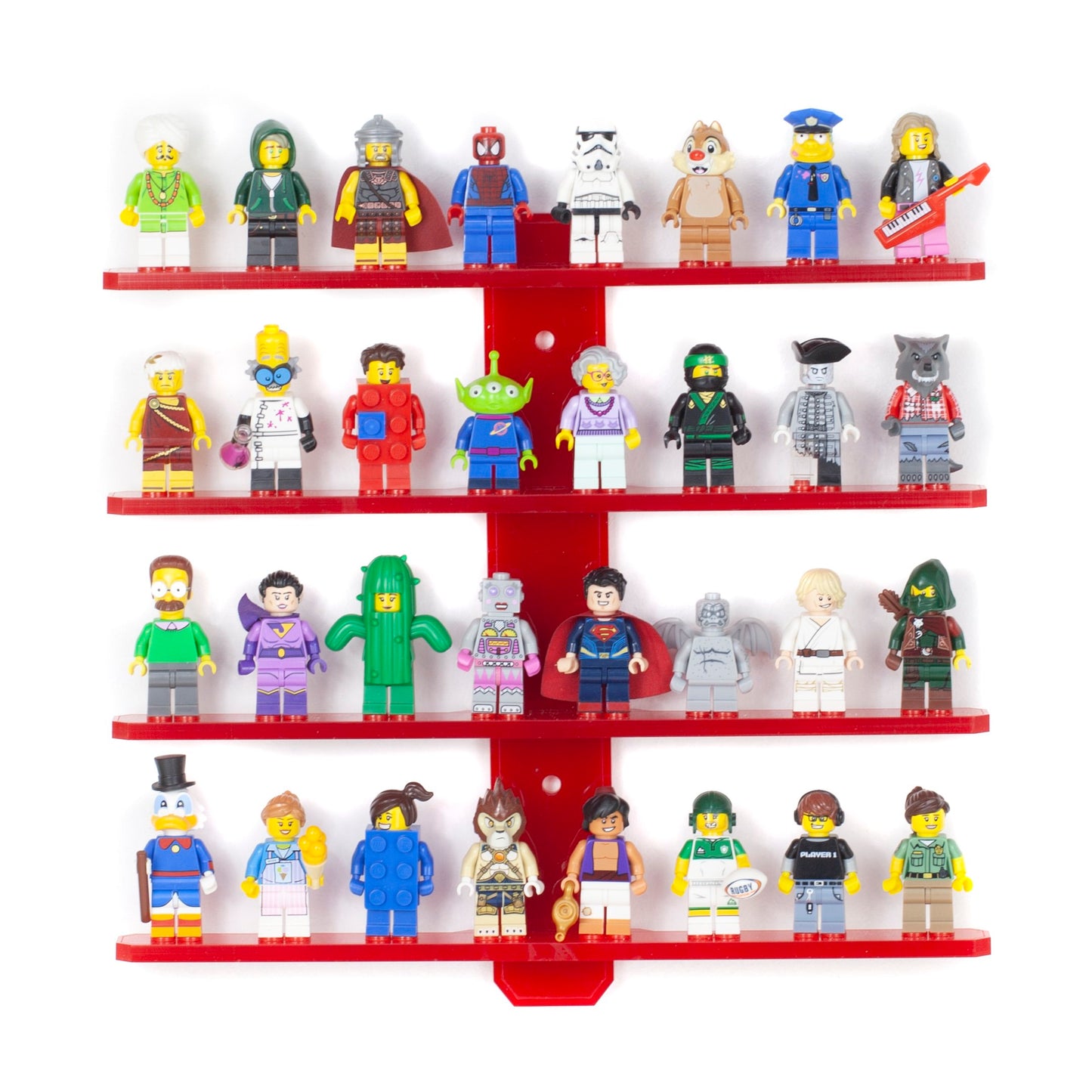 Limited Edition Coloured Wall mounted minifigure stand