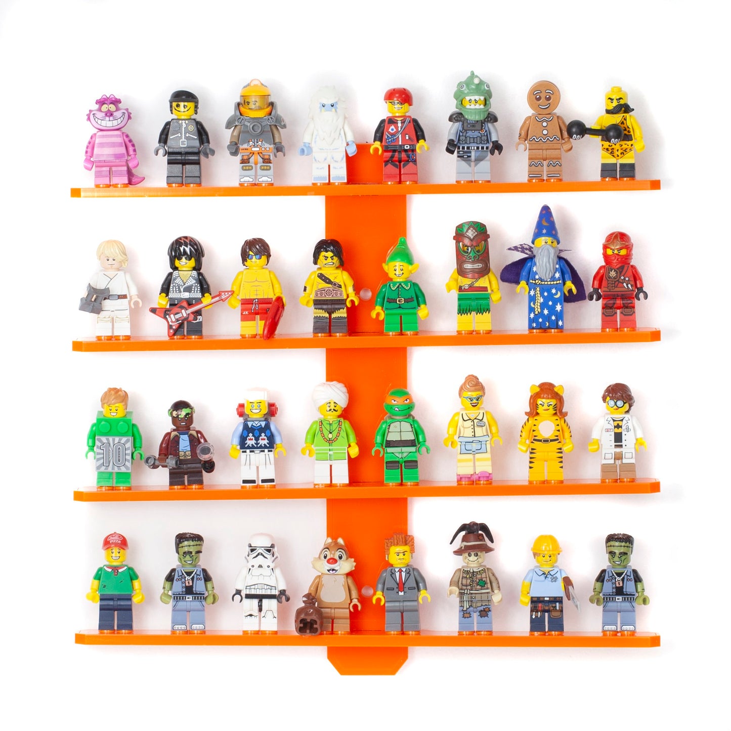 Limited Edition Coloured Wall mounted minifigure stand