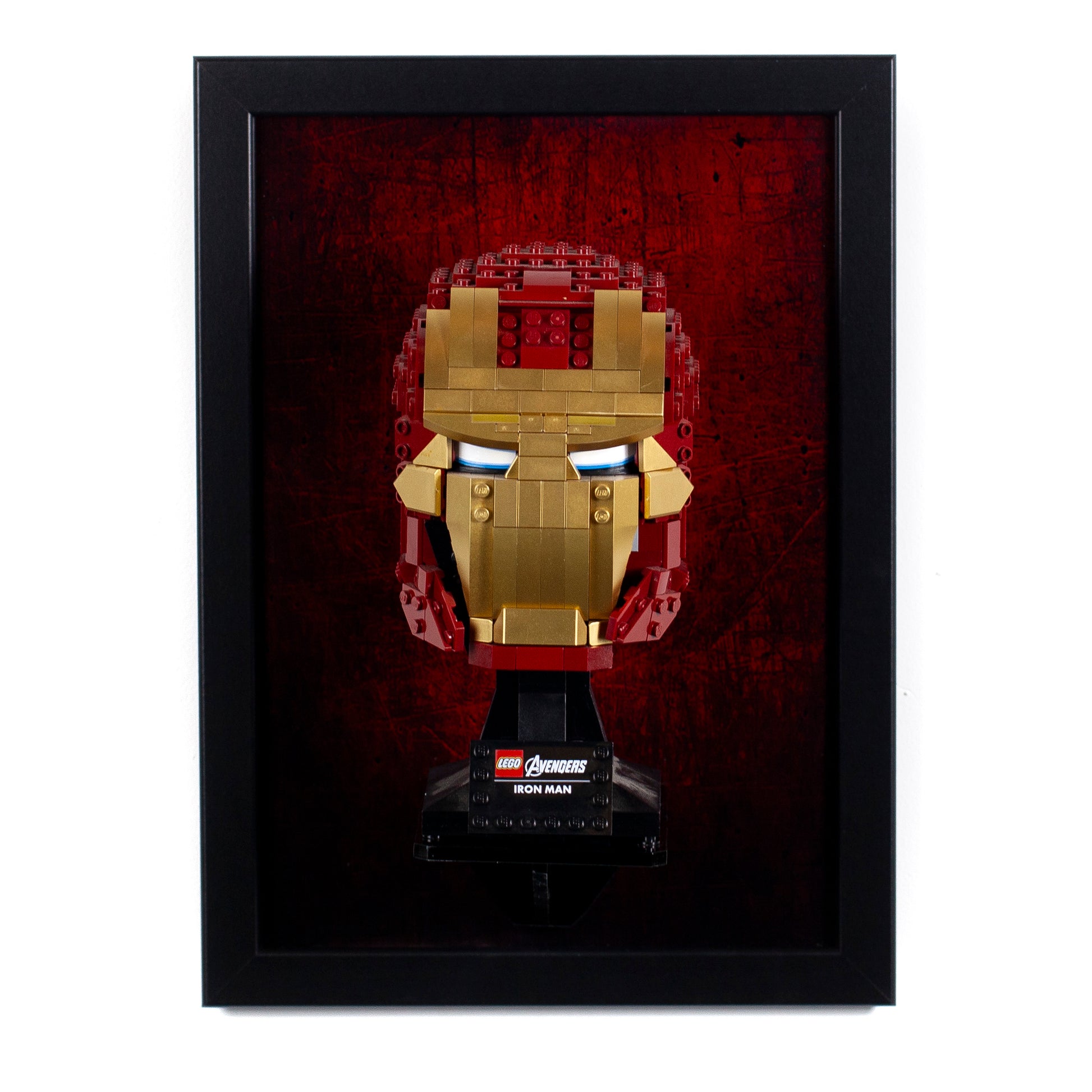 iron man helmet display case Acrylic Wall Display Frame For The LEGO Helmet Collection – Laser Frame