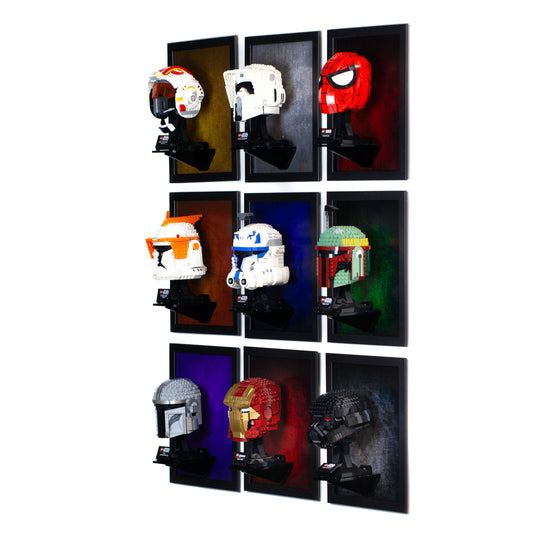Acrylic Wall Display Frame For The LEGO Helmet Collection