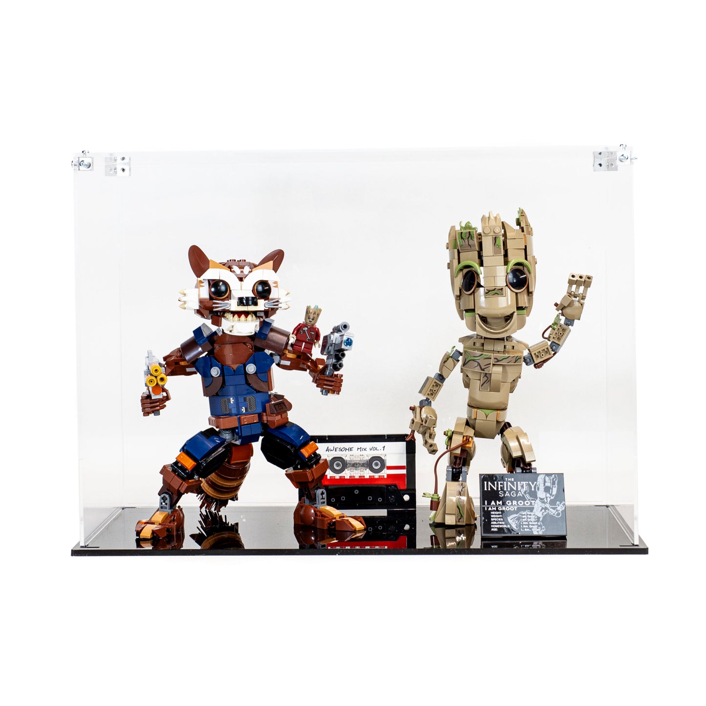Premium Acrylic Display Case for LEGO Marvel Groot & Rocket