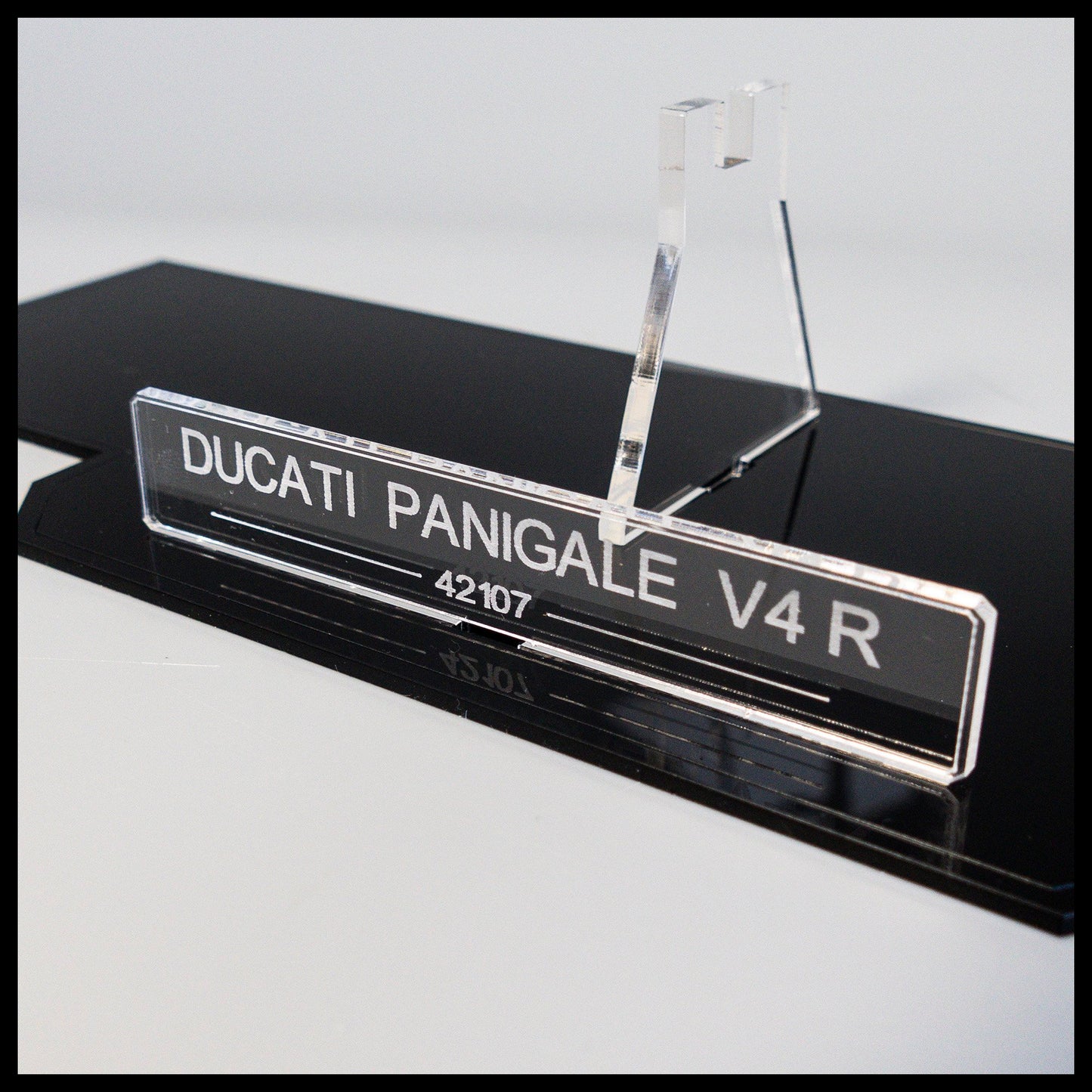 Acrylic display stand for LEGO Technic Ducati Panigale V4 R (42107)