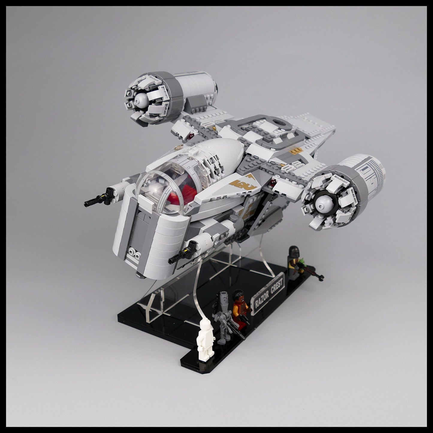 Star Wars Razor Crest Mandalorian Bounty Hunter (75292) Acrylic display stand