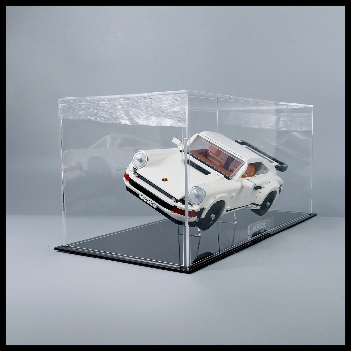 Porsche 911 Acrylic Display Case With Internal Stand For LEGO® model (10295)
