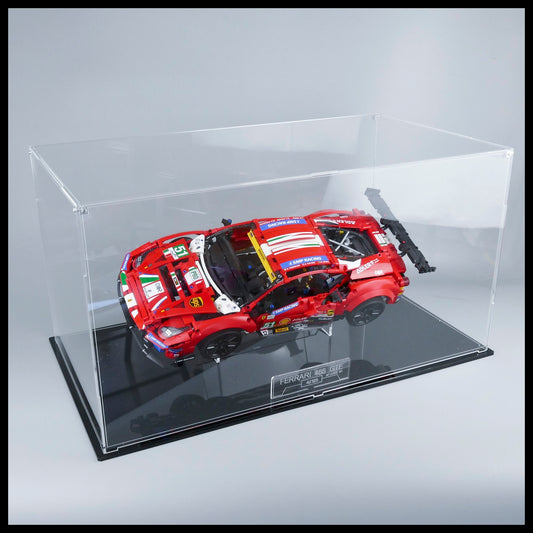 Acrylic Display Case With Internal Stand For LEGO Ferrari 488 GTE (42125)