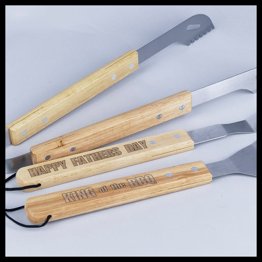 Fathers day personalised BBQ set