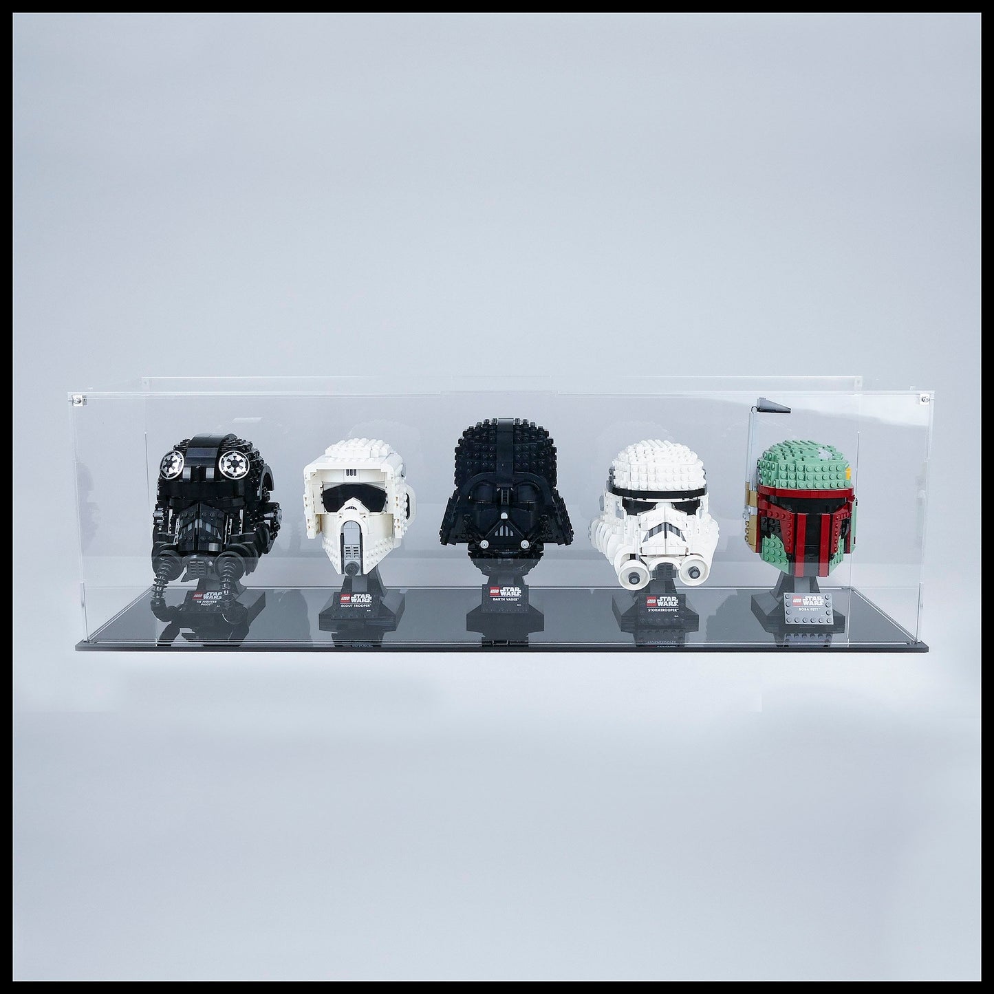 Acrylic Display Case for 5 LEGO Helmets