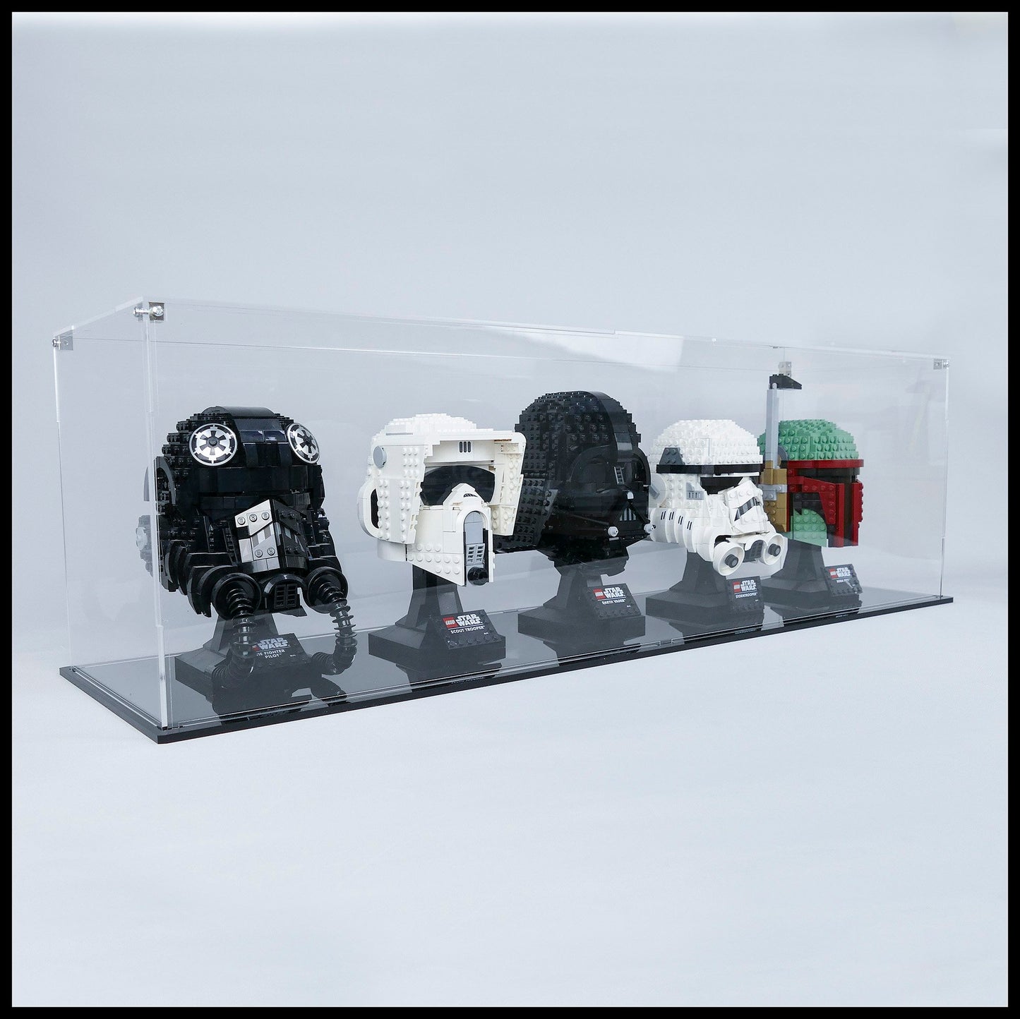 Acrylic Display Case for 5 LEGO Helmets