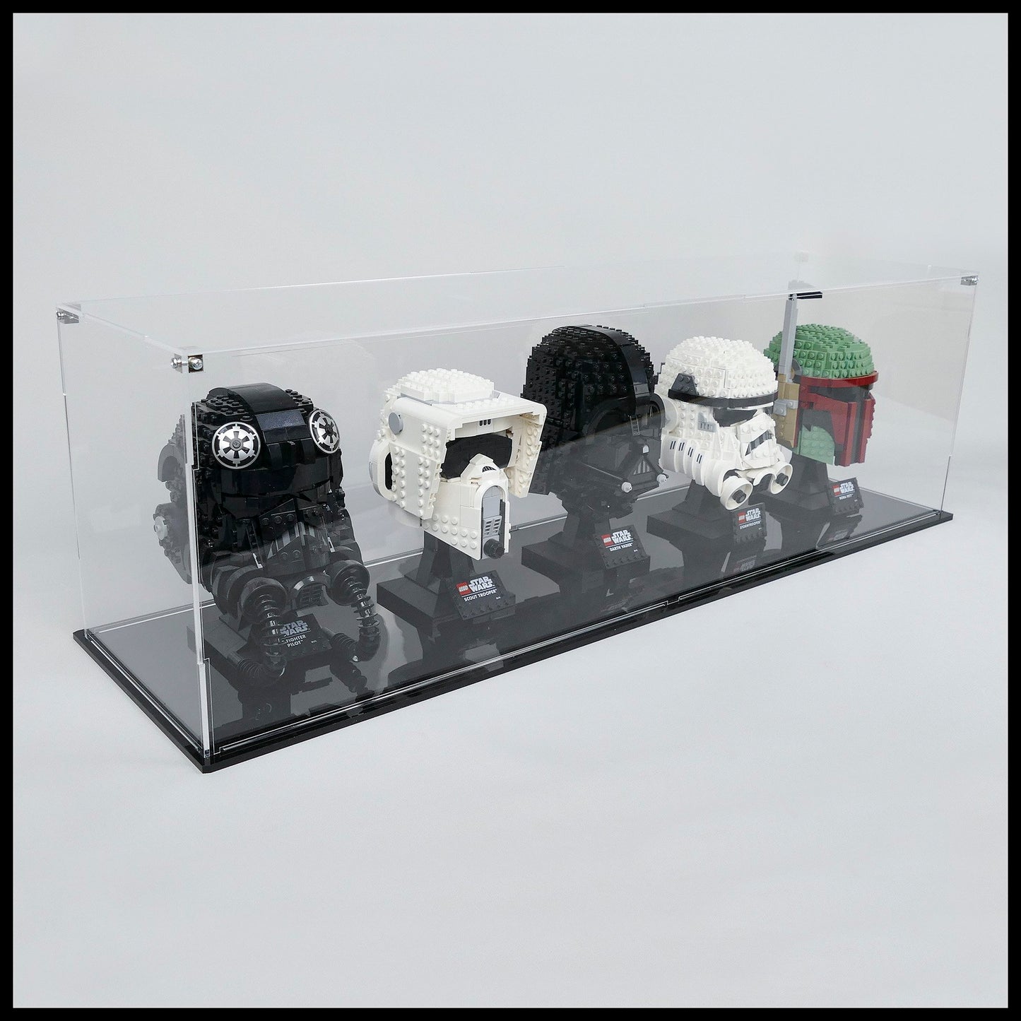 Acrylic Display Case for 5 LEGO Helmets