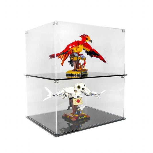 Stackable Acrylic Display Case for LEGO Hedwig/Fawkes 75979/76394
