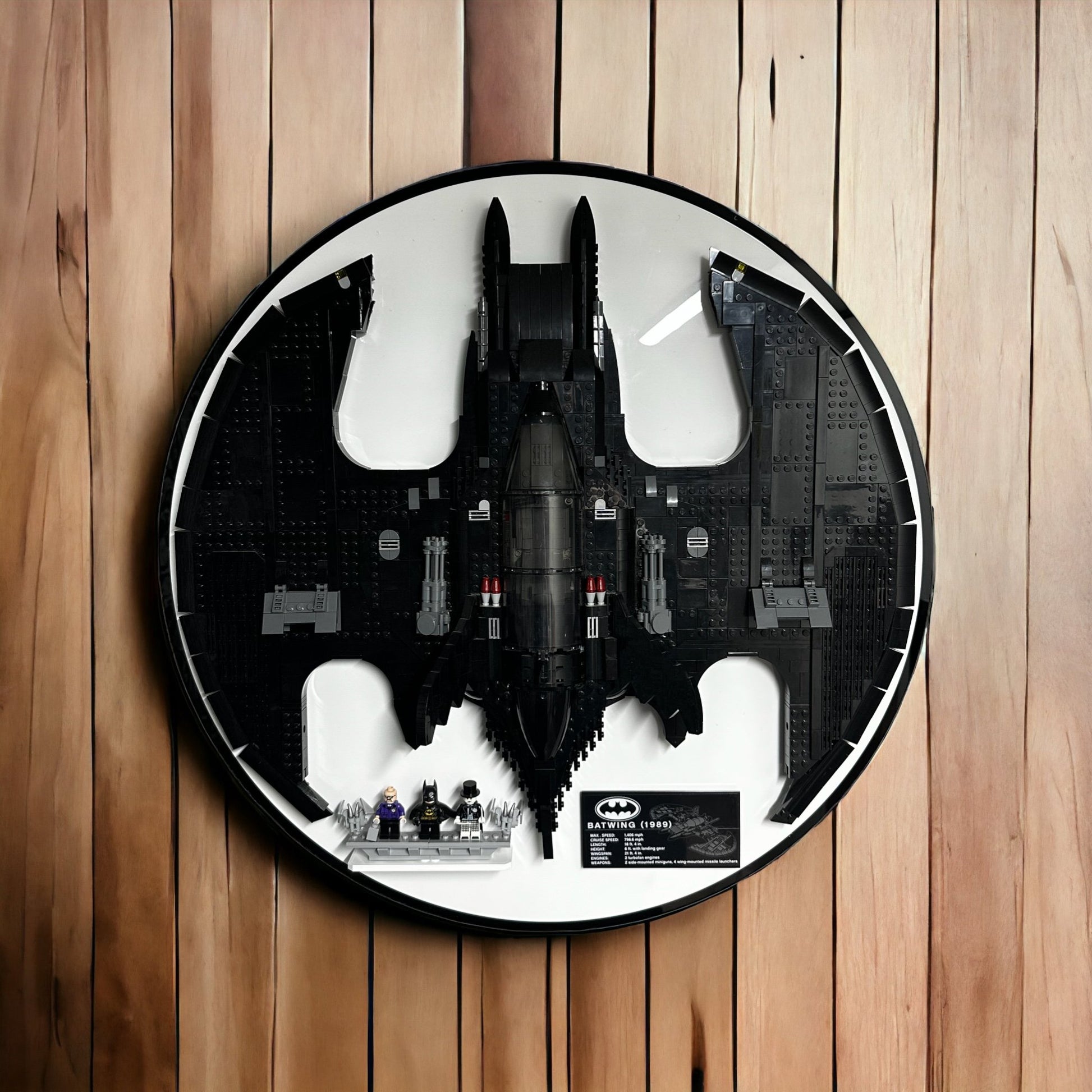 Acrylic Wall Display Stand For LEGO 1989 Batwing 76161 – Laser Frame