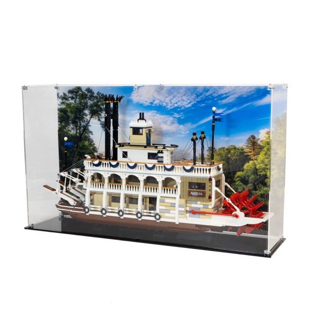 River Steamboat 21356 Uv Background on white studio 