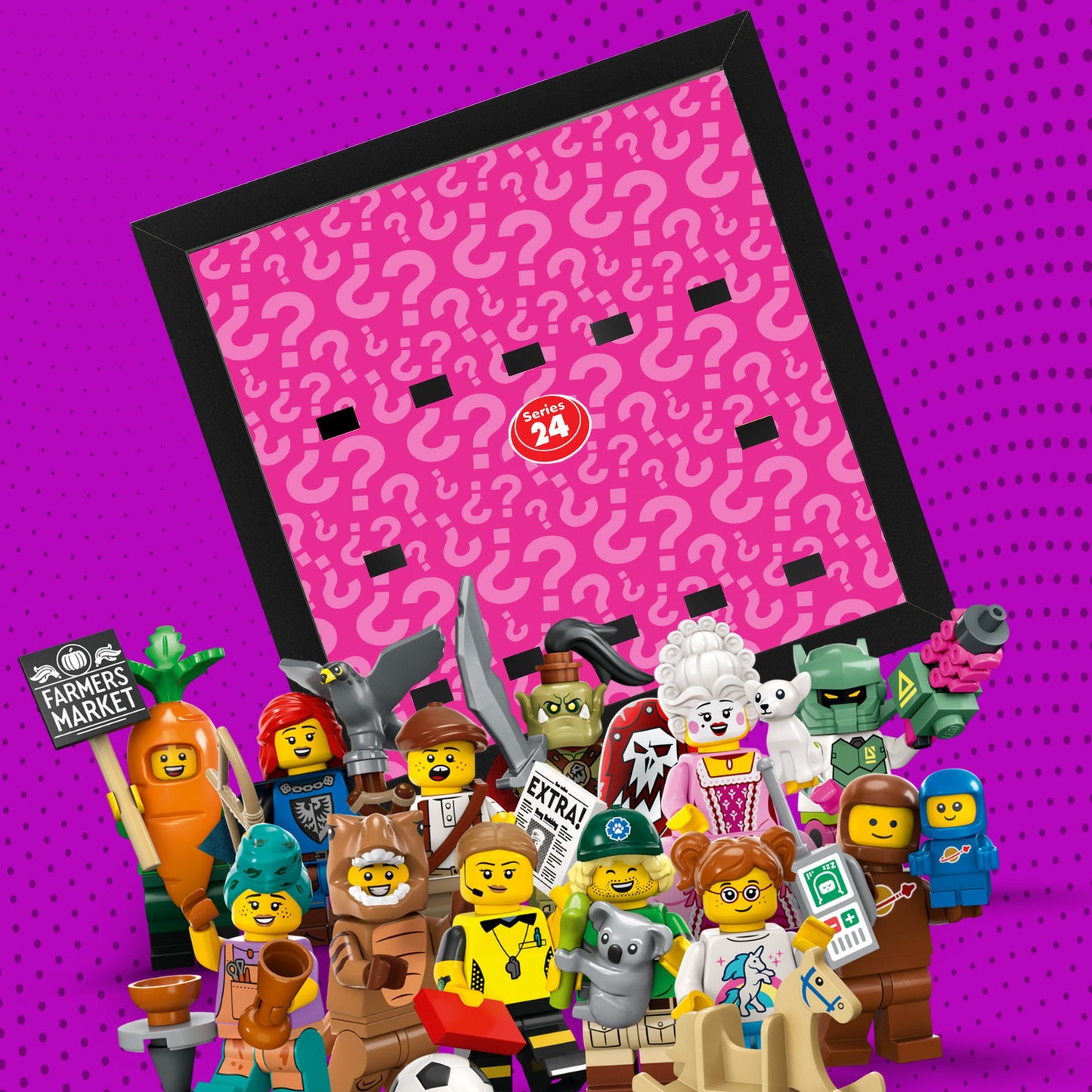 Acrylic Frame Display Insert for LEGO minifigure series 24