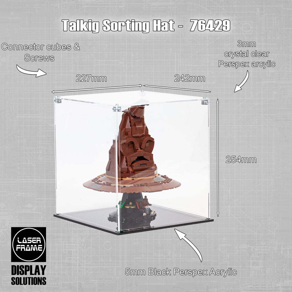 Acrylic Display Case for the LEGO Talking Sorting Hat™ 76429 – Laser Frame