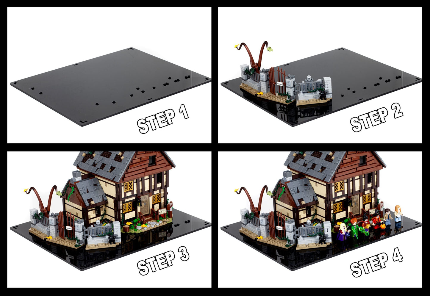 Acrylic Display Case for the LEGO® Disney Hocus Pocus: The Sanderson Sisters' Cottage 21341