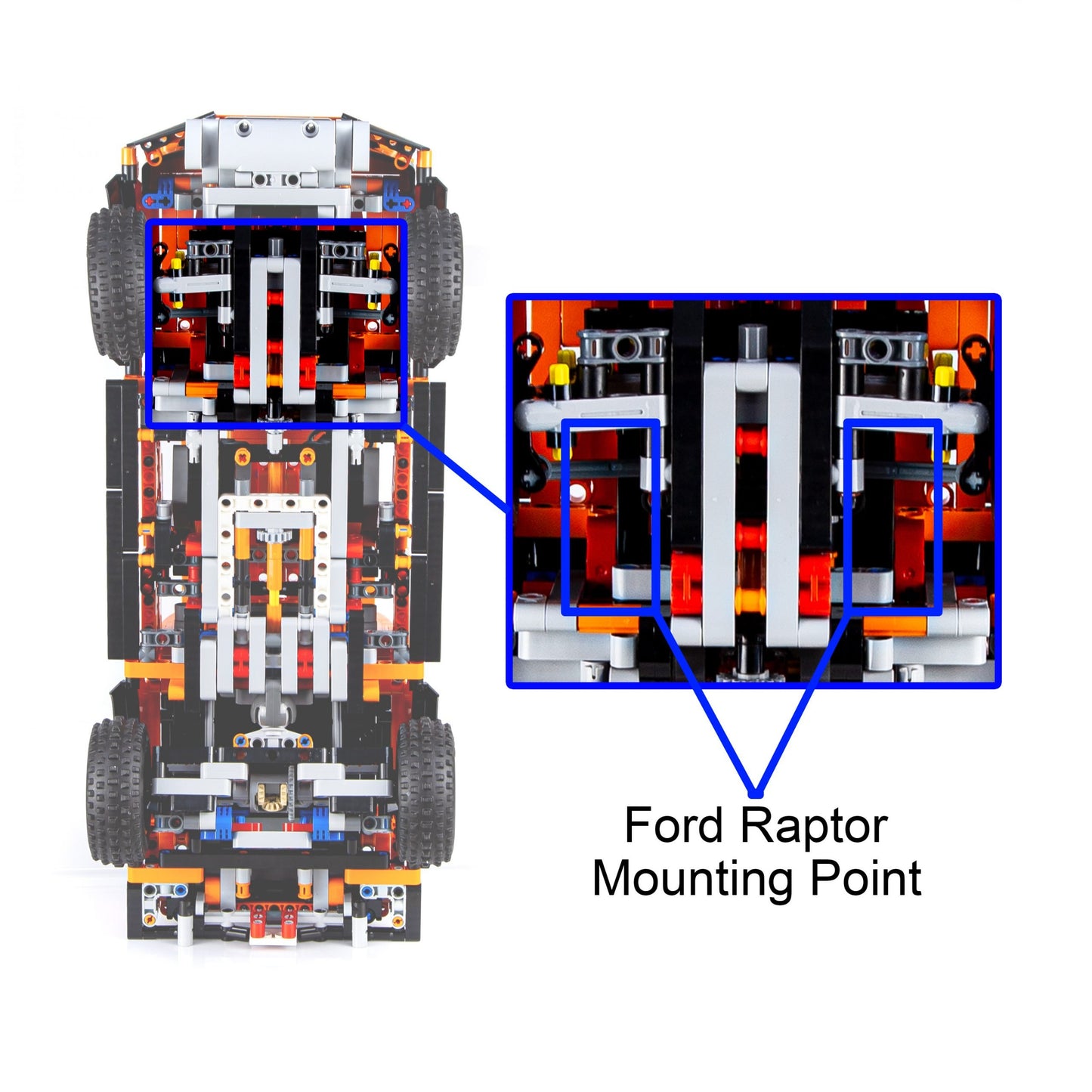 Wall mounted car stand For LEGO Technic Ford® F-150 Raptor 42126