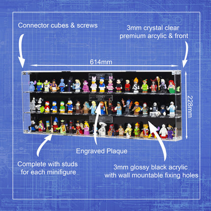 Acrylic Display Case for LEGO Minifigures Complete Disney Series