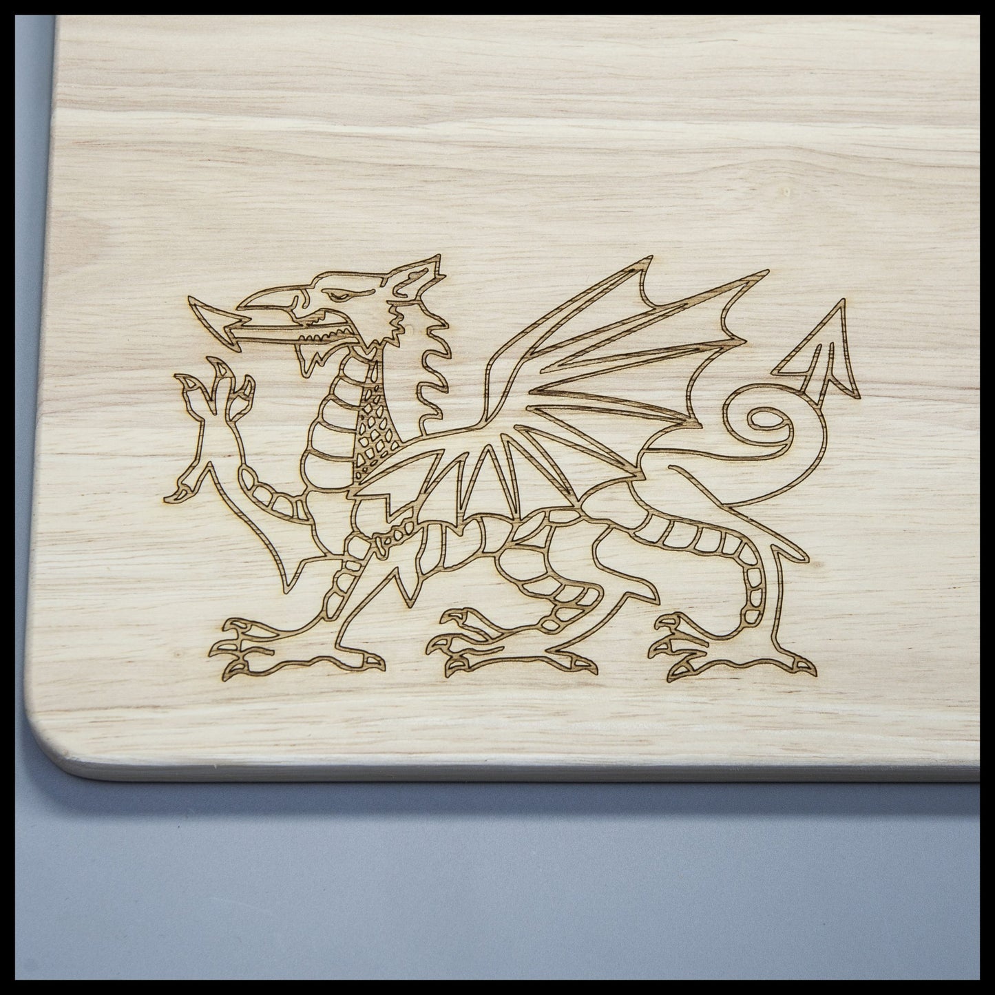 Welsh Dragon wooden chopping board